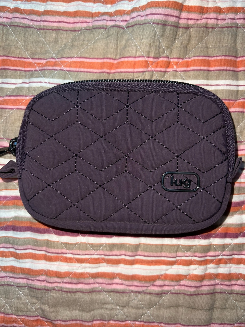 NWOT lug Quilted Plum Crossbody Barrel - Lug